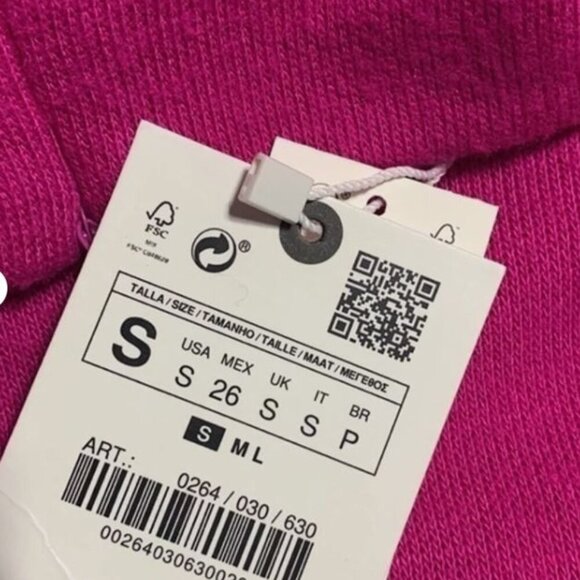 ZARA Soft Mock Neck Midi Dress Fuchsia SIZE S 0264/030/630 - Picture 3 of 4